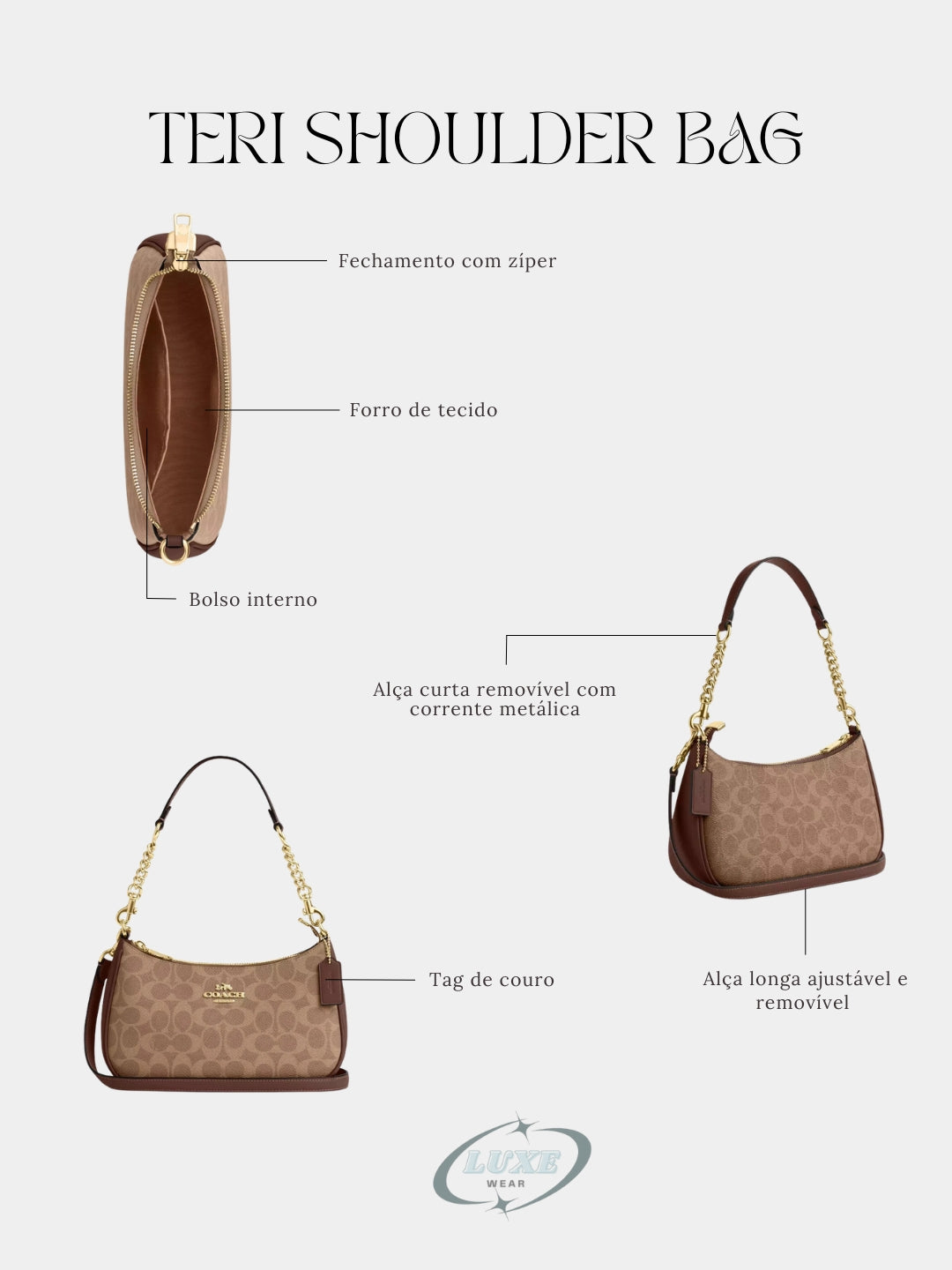 Coach Teri Shoulder Bag - Branca