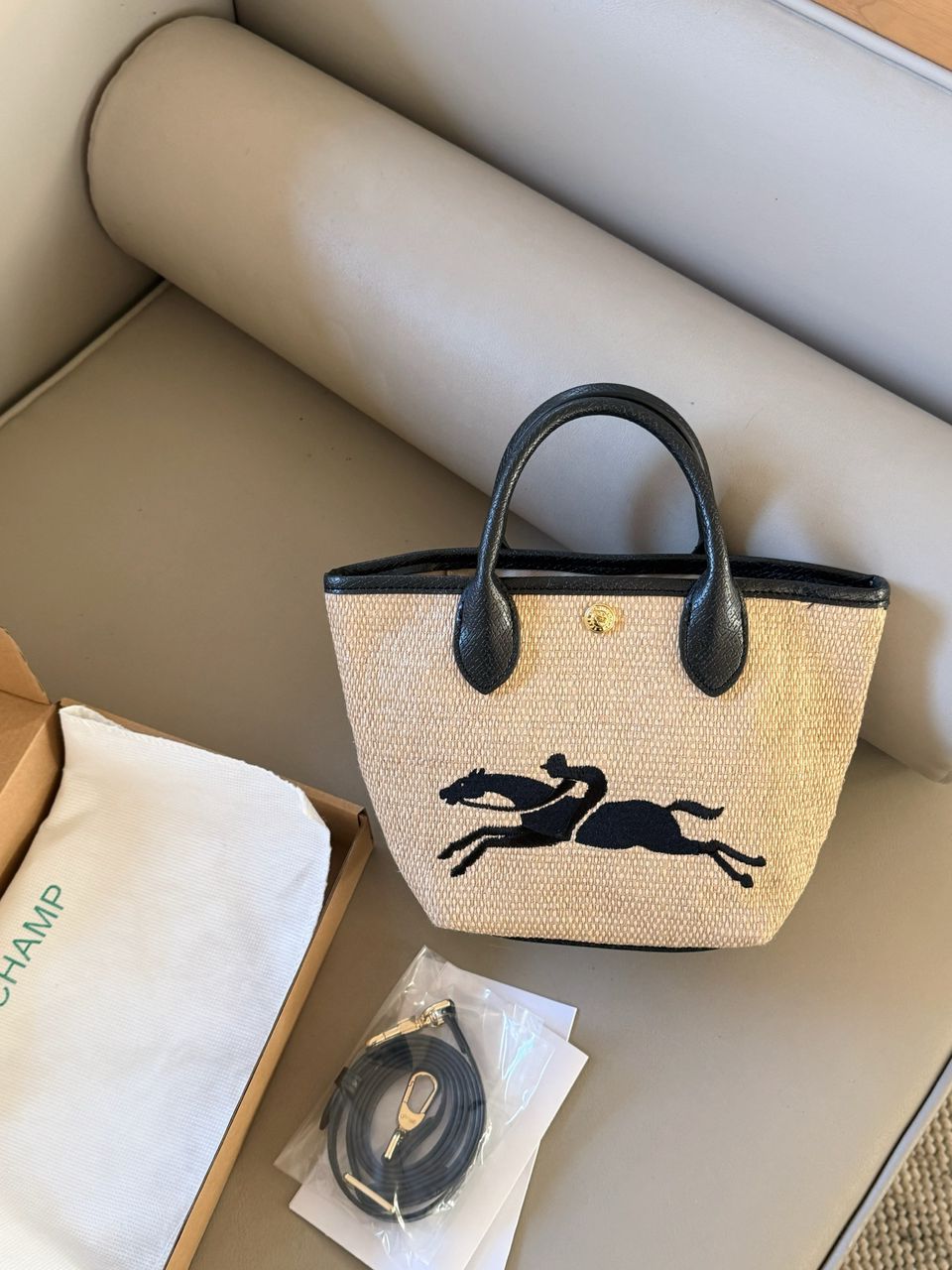 Longchamp Le Panier Pliage XS - Preto