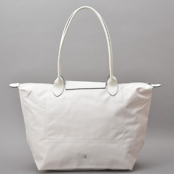 Longchamp M - Branco com acabamento em preto