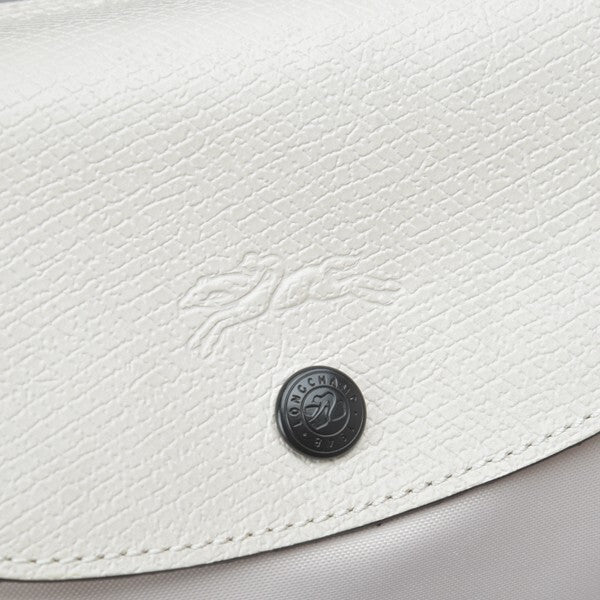 Longchamp M - Branco com acabamento em preto