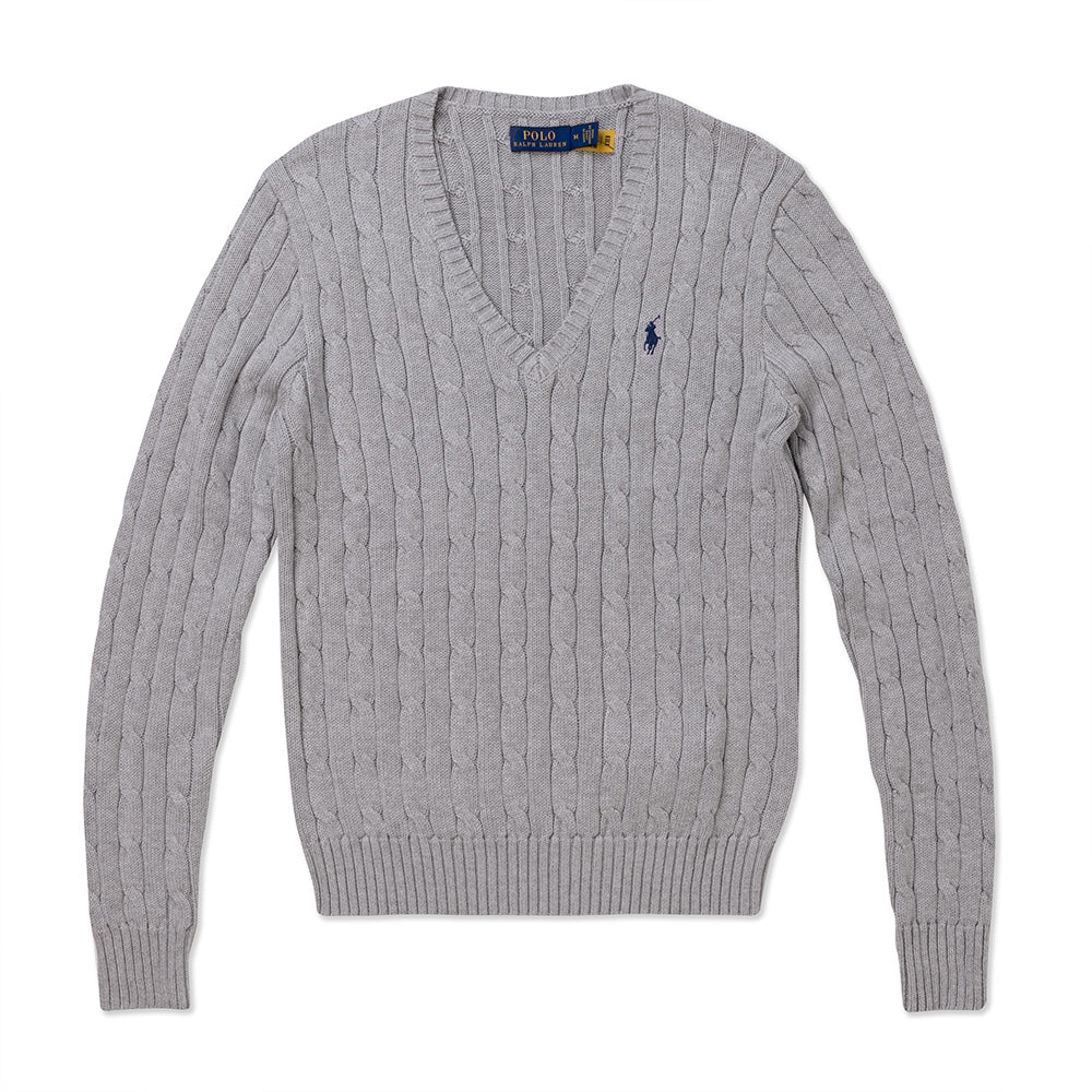 Polo Ralph Lauren em gola V - Cinza