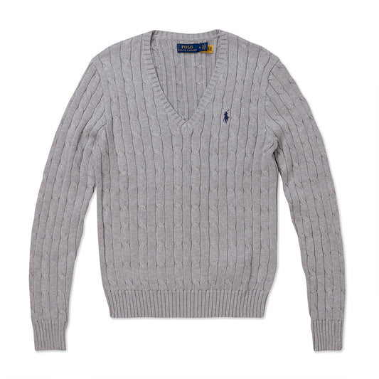 Polo Ralph Lauren em gola V - Cinza