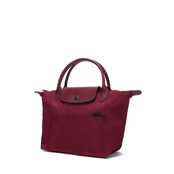 Longchamp S - Vermelho granada com acabamento em preto