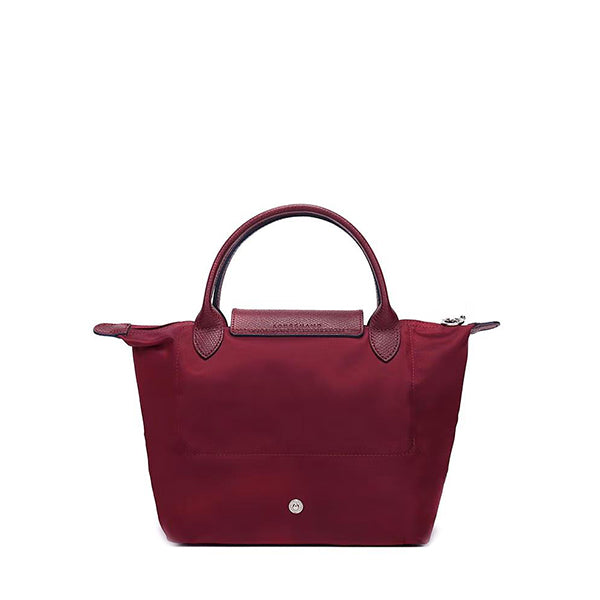 Longchamp S - Vermelho granada com acabamento em preto