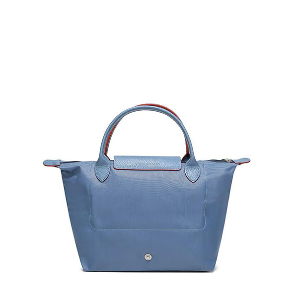 Longchamp S - Azul com acabamento em vermelho