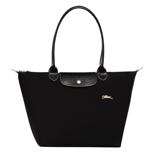Longchamp L - Preto com acabamento em branco