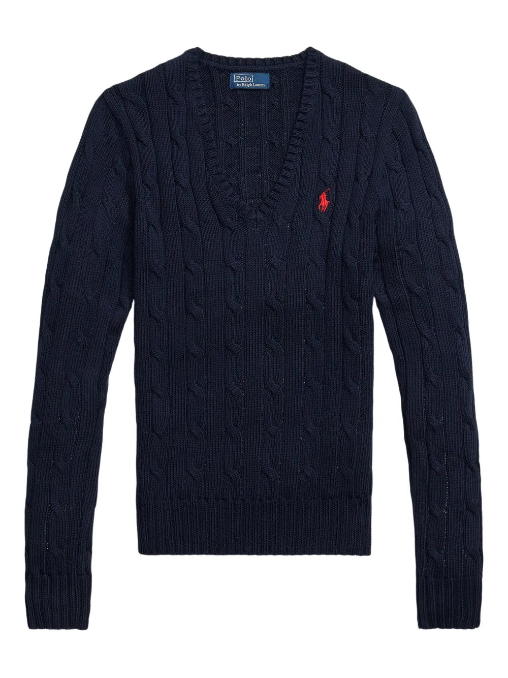 Polo Ralph Lauren em gola V - Azul marinho