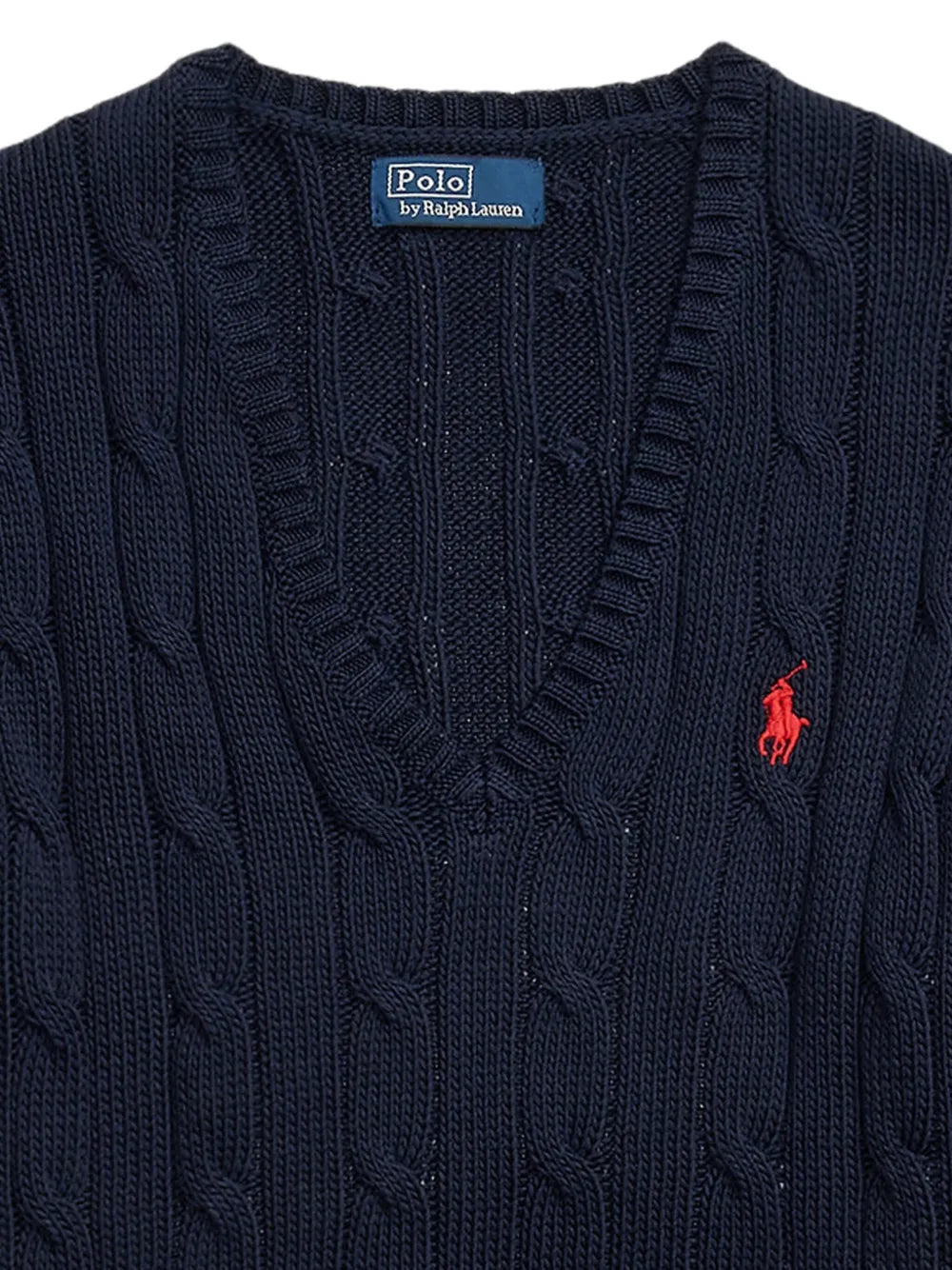 Polo Ralph Lauren em gola V - Azul marinho