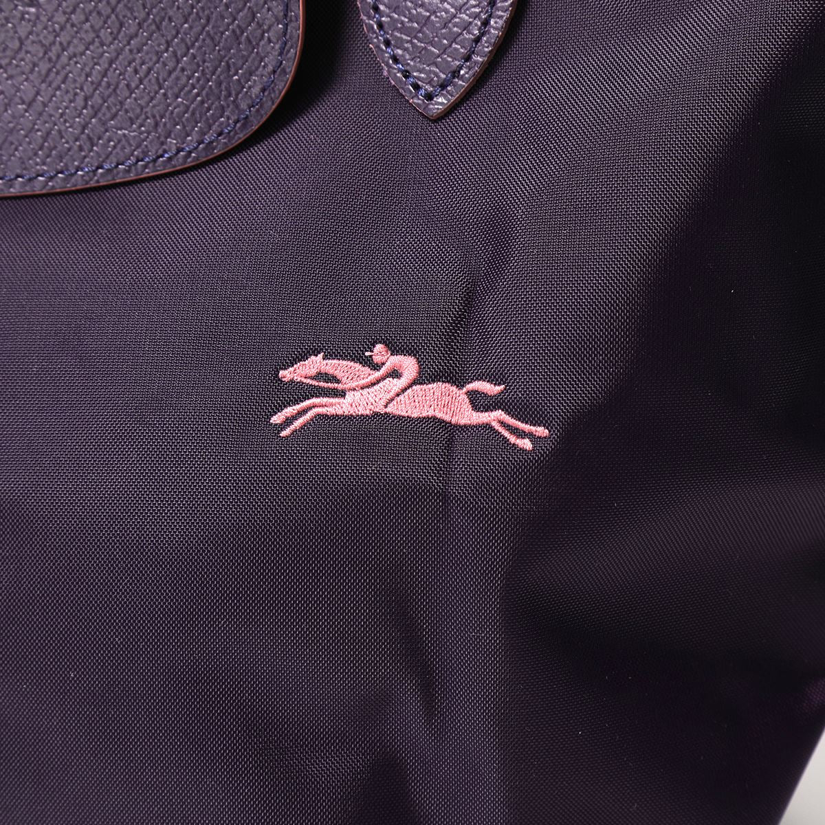 Longchamp S - Violeta com acabamento em rosa