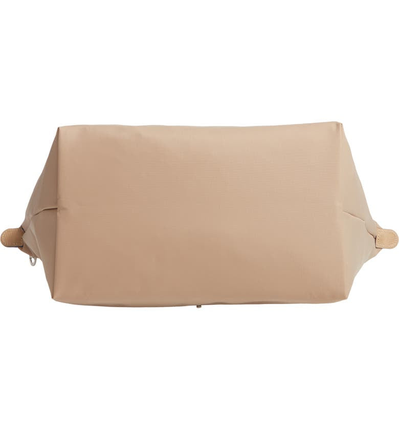 Longchamp L - Bege com acabamento em azul