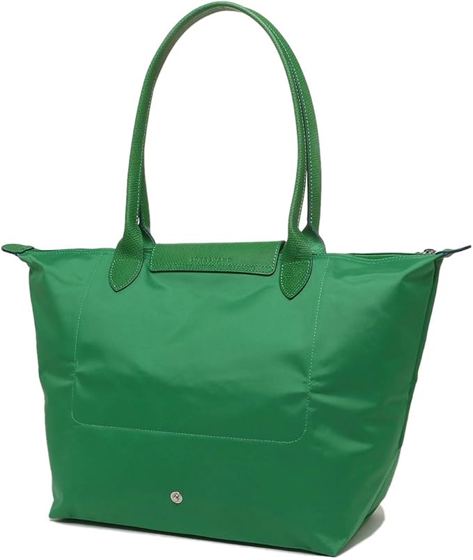 Longchamp L - Verde cacto com acabamento azul