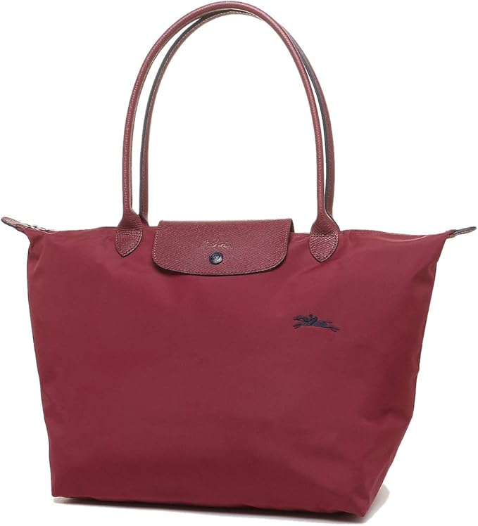 Longchamp L - Vermelho granada com acabamento em preto