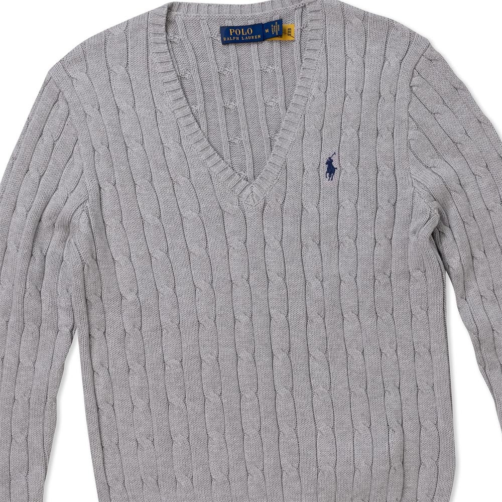 Polo Ralph Lauren em gola V - Cinza