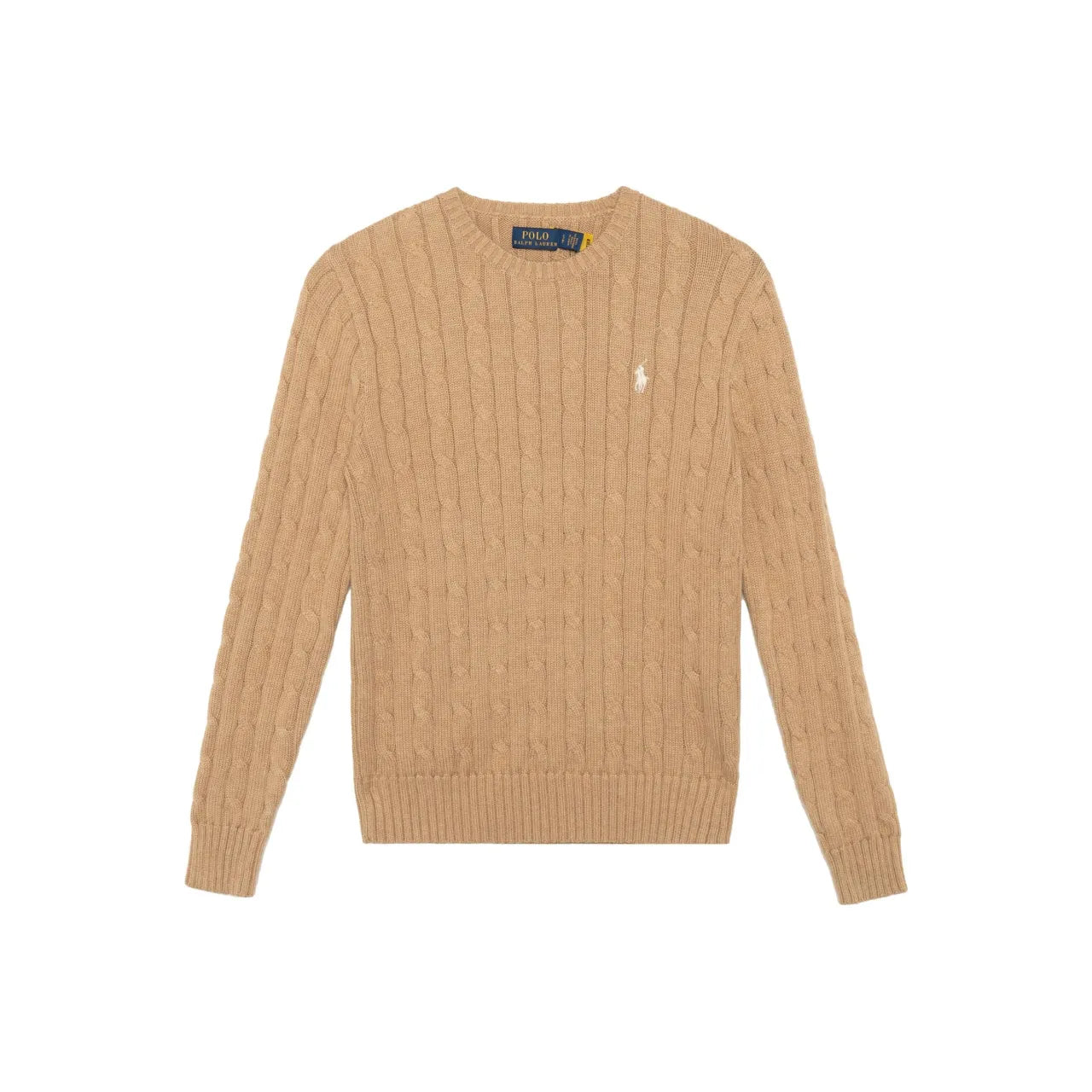 Polo Ralph Lauren em gola redonda - Castanho claro