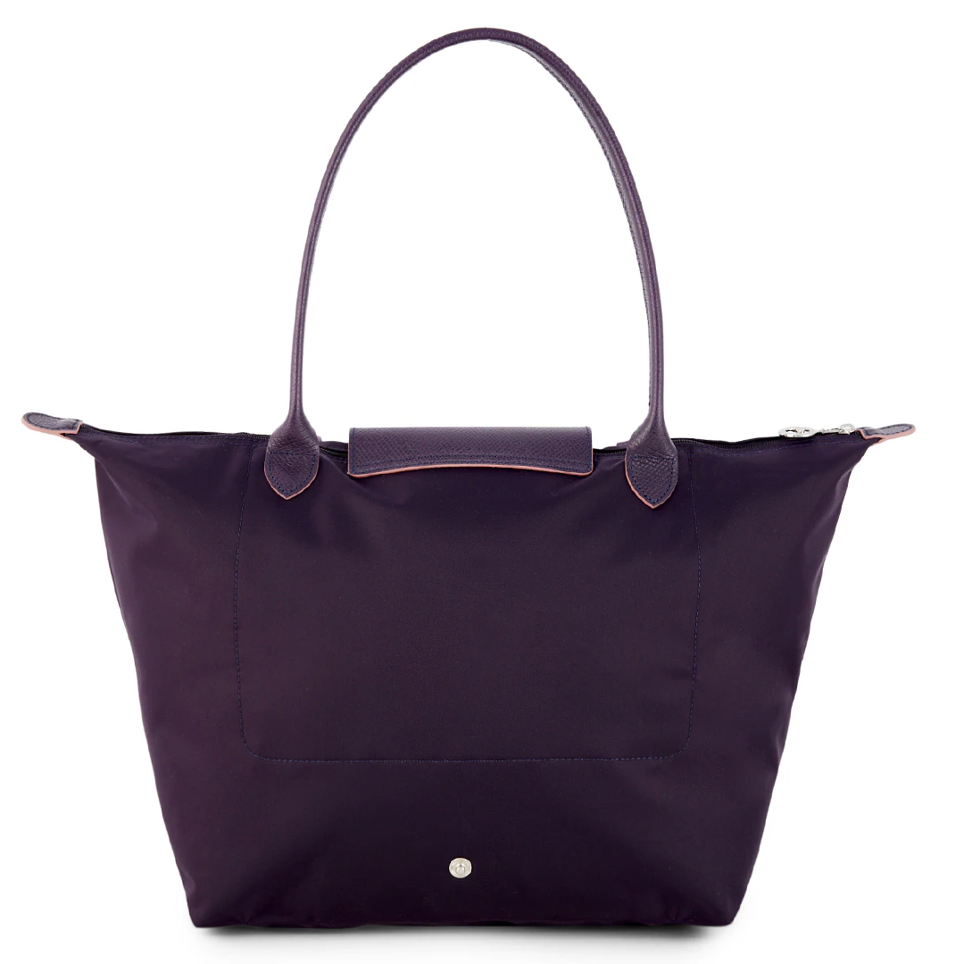Longchamp M - Violeta com acabamento em rosa