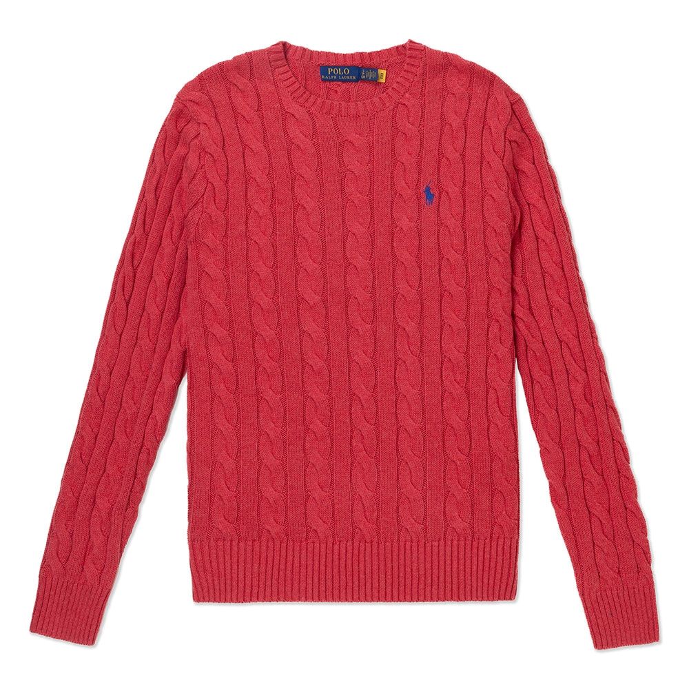 Polo Ralph Lauren em gola redonda - Vermelho
