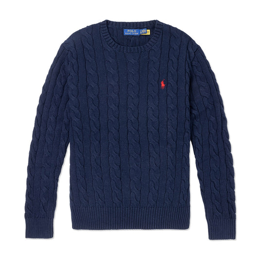 Polo Ralph Lauren em gola redonda - Azul marinho