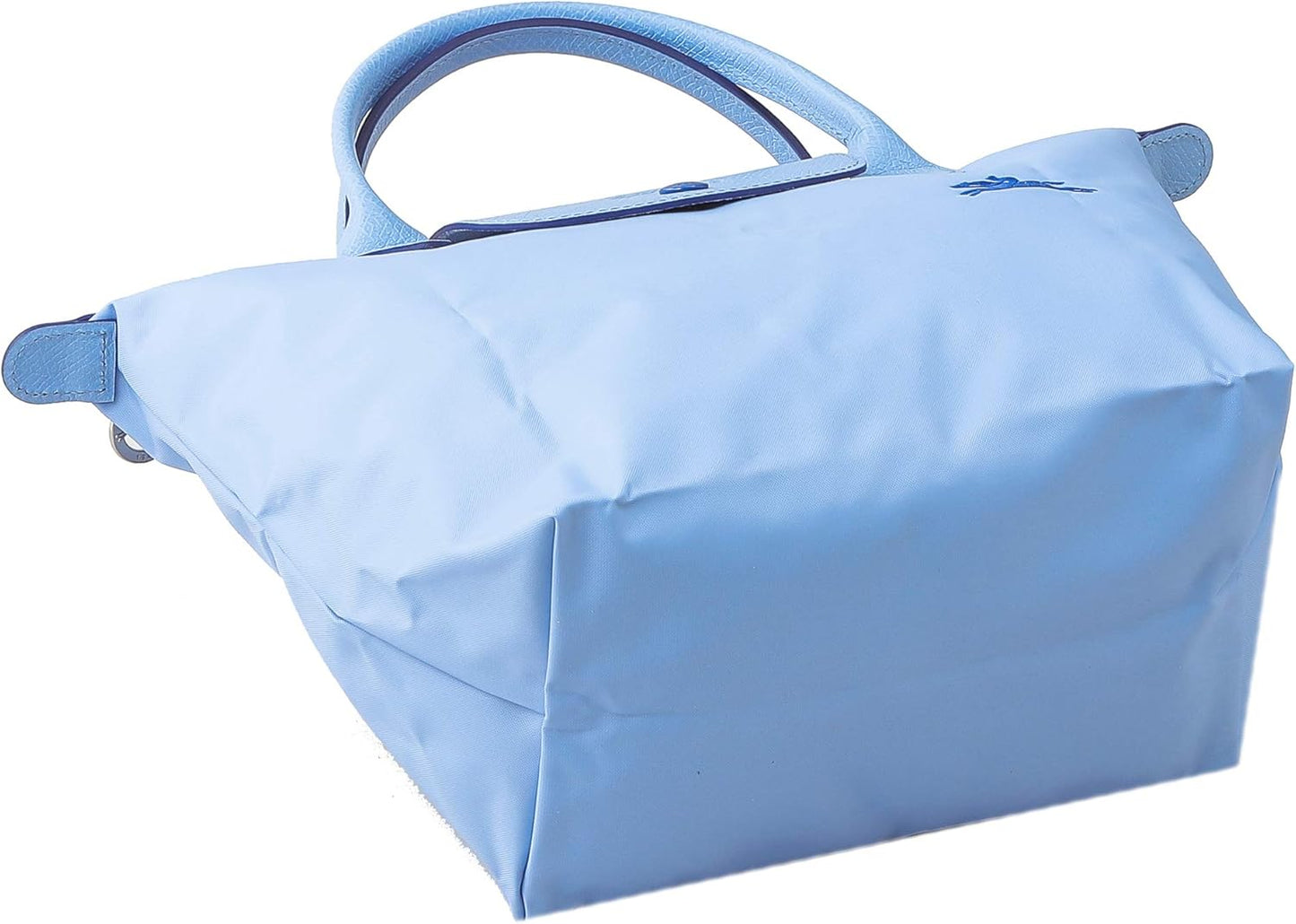 Longchamp S - Azul bebê com acabamento em azul marinho