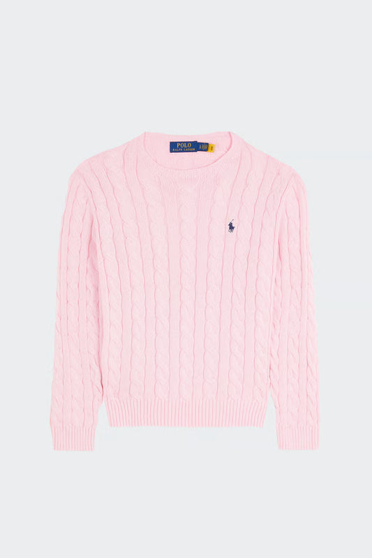 Polo Ralph Lauren em gola redonda - Rosa