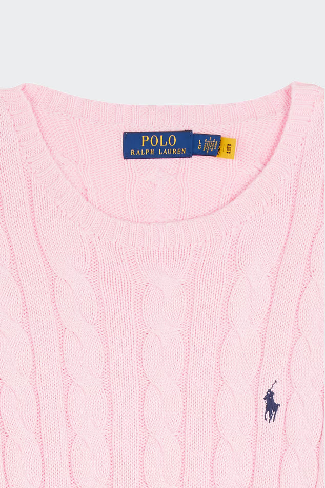 Polo Ralph Lauren em gola redonda - Rosa