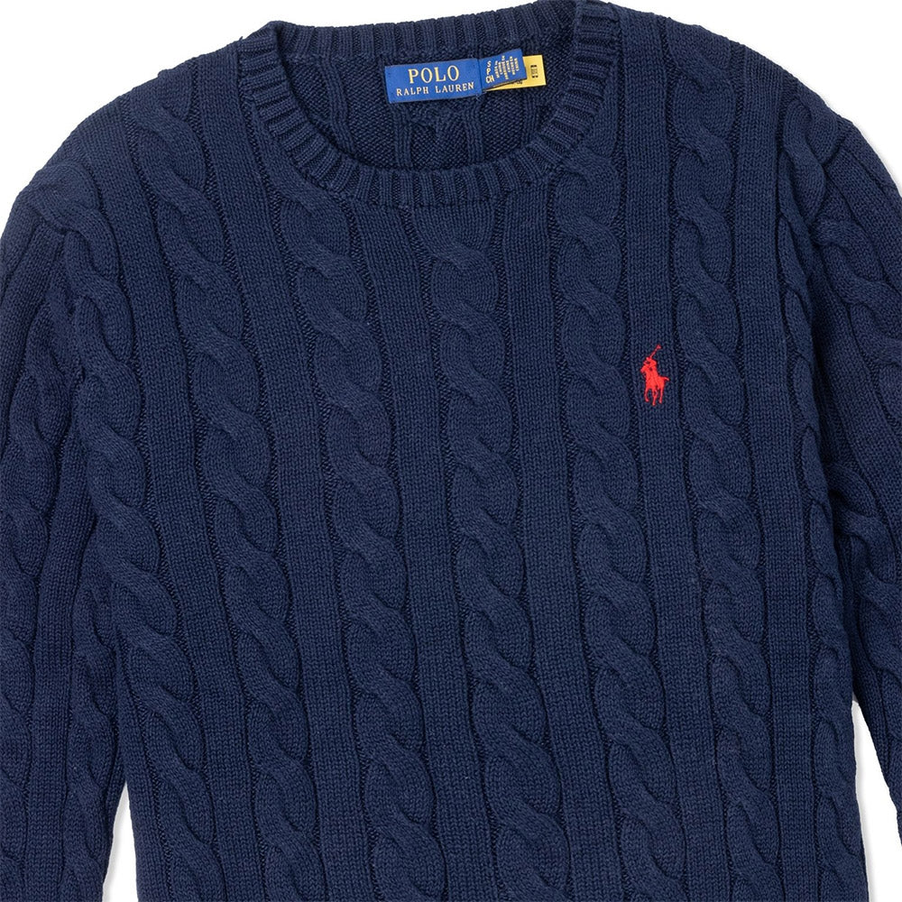 Polo Ralph Lauren em gola redonda - Azul marinho
