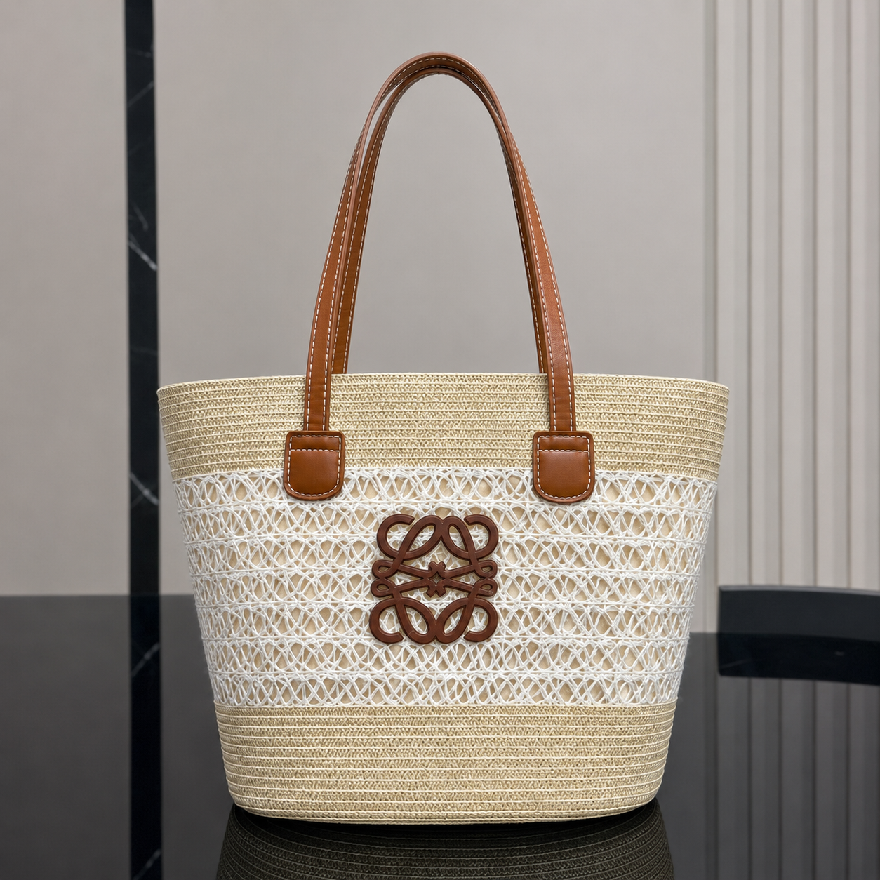 Loewe Woven Straw Tote Bag