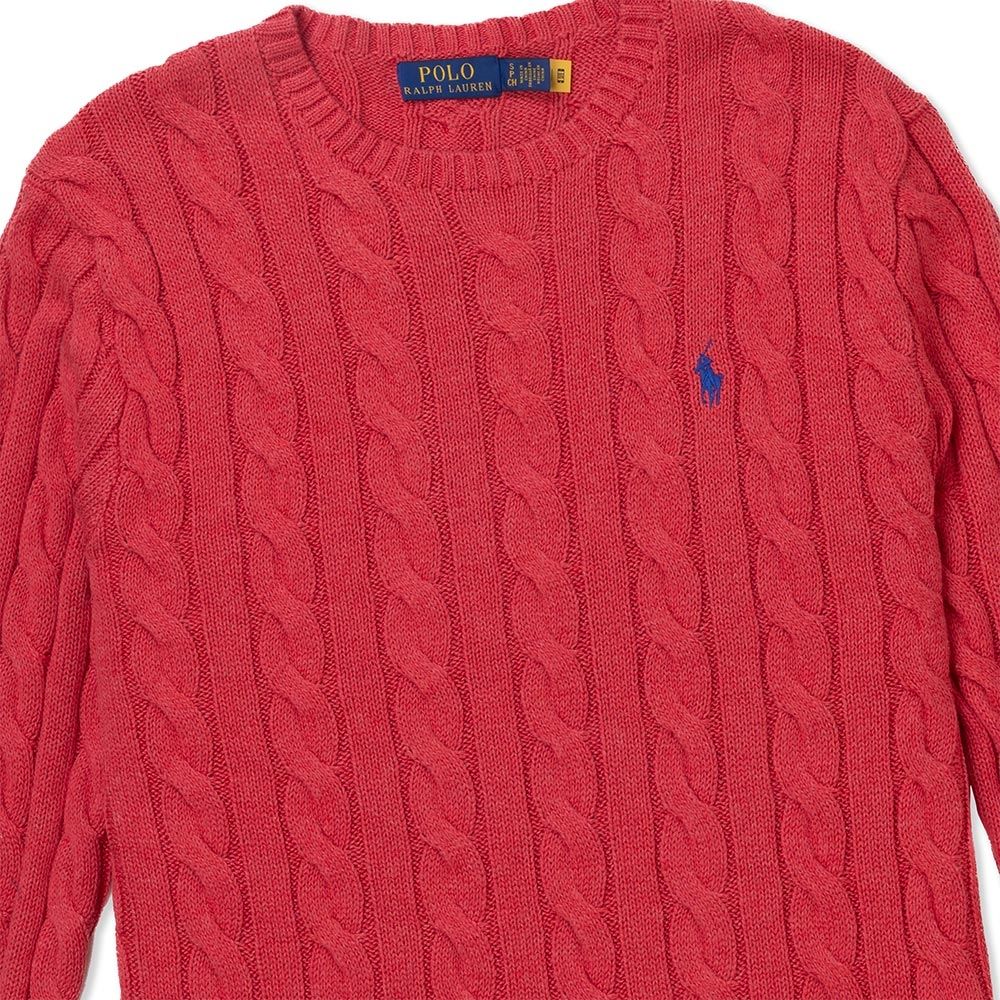 Polo Ralph Lauren em gola redonda - Vermelho
