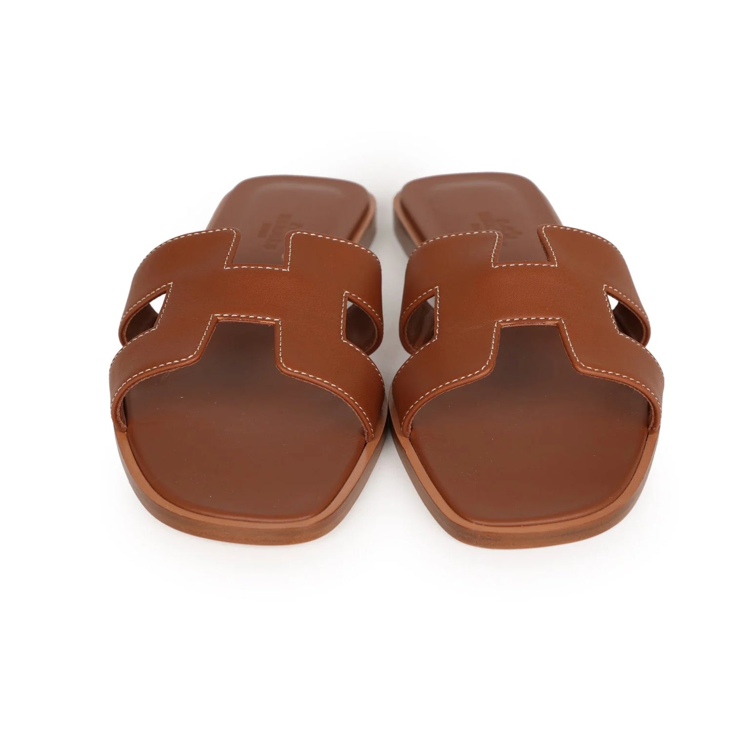 Sandália Hermès Oran - Castanho