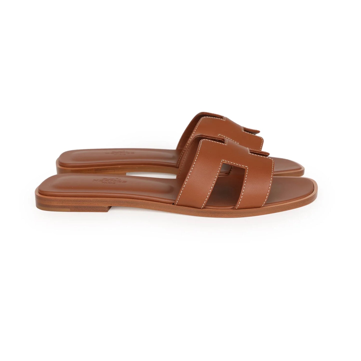 Sandália Hermès Oran - Castanho