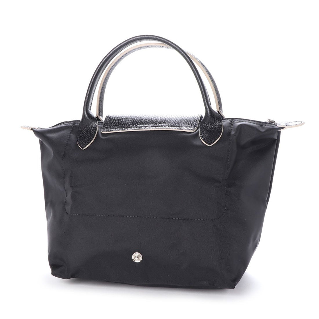 Longchamp S - Preto com acabamento em branco