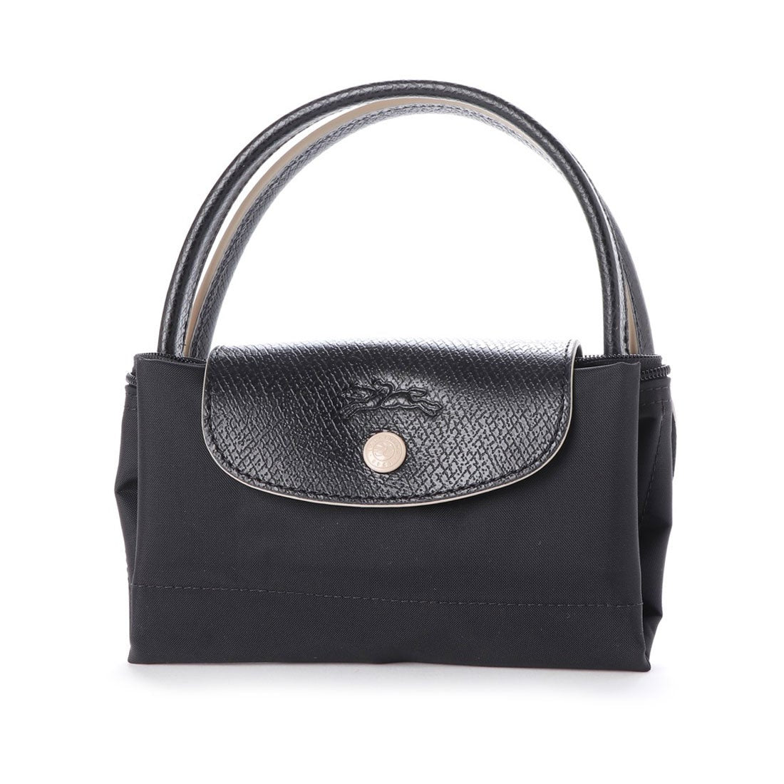 Longchamp S - Preto com acabamento em branco