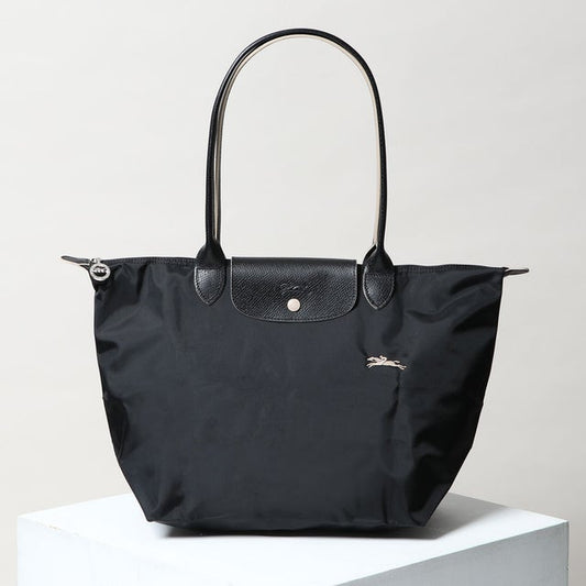 Longchamp M - Preto com acabamento em branco