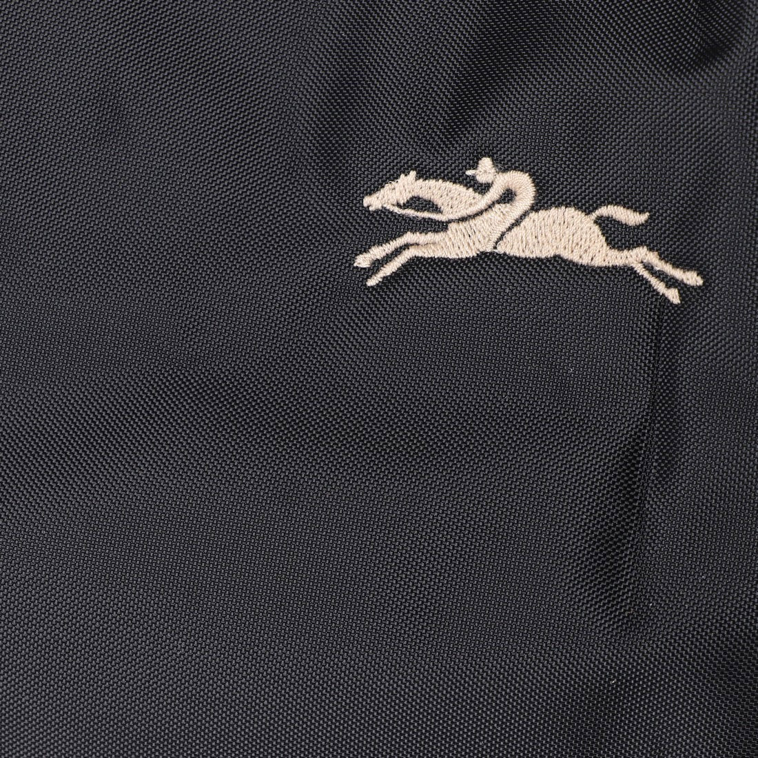 Longchamp M - Preto com acabamento em branco