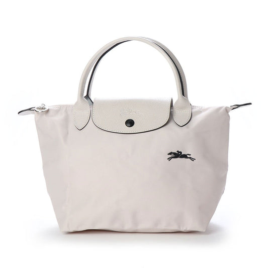 Longchamp S - Branco com acabamento em preto