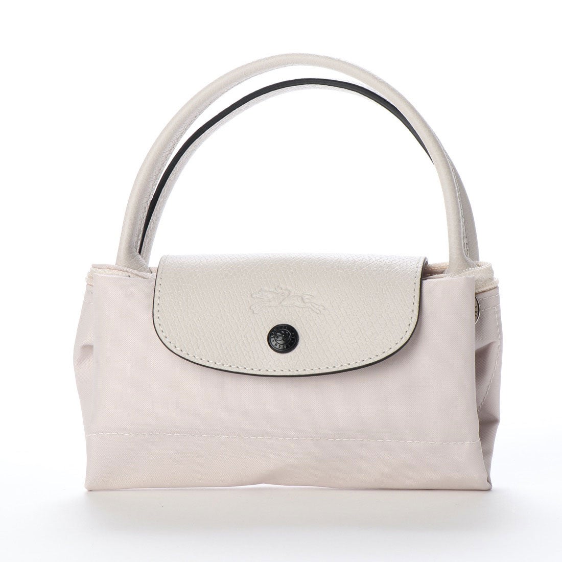 Longchamp S - Branco com acabamento em preto