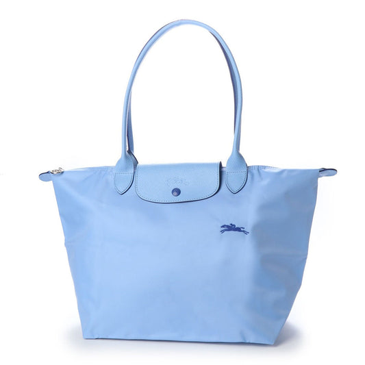 Longchamp L - Azul bebê com acabamento em azul marinho