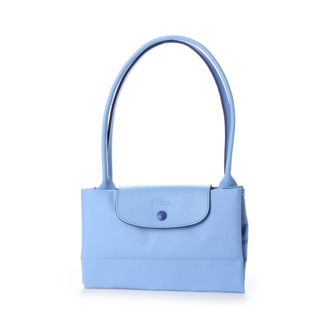 Longchamp L - Azul bebê com acabamento em azul marinho