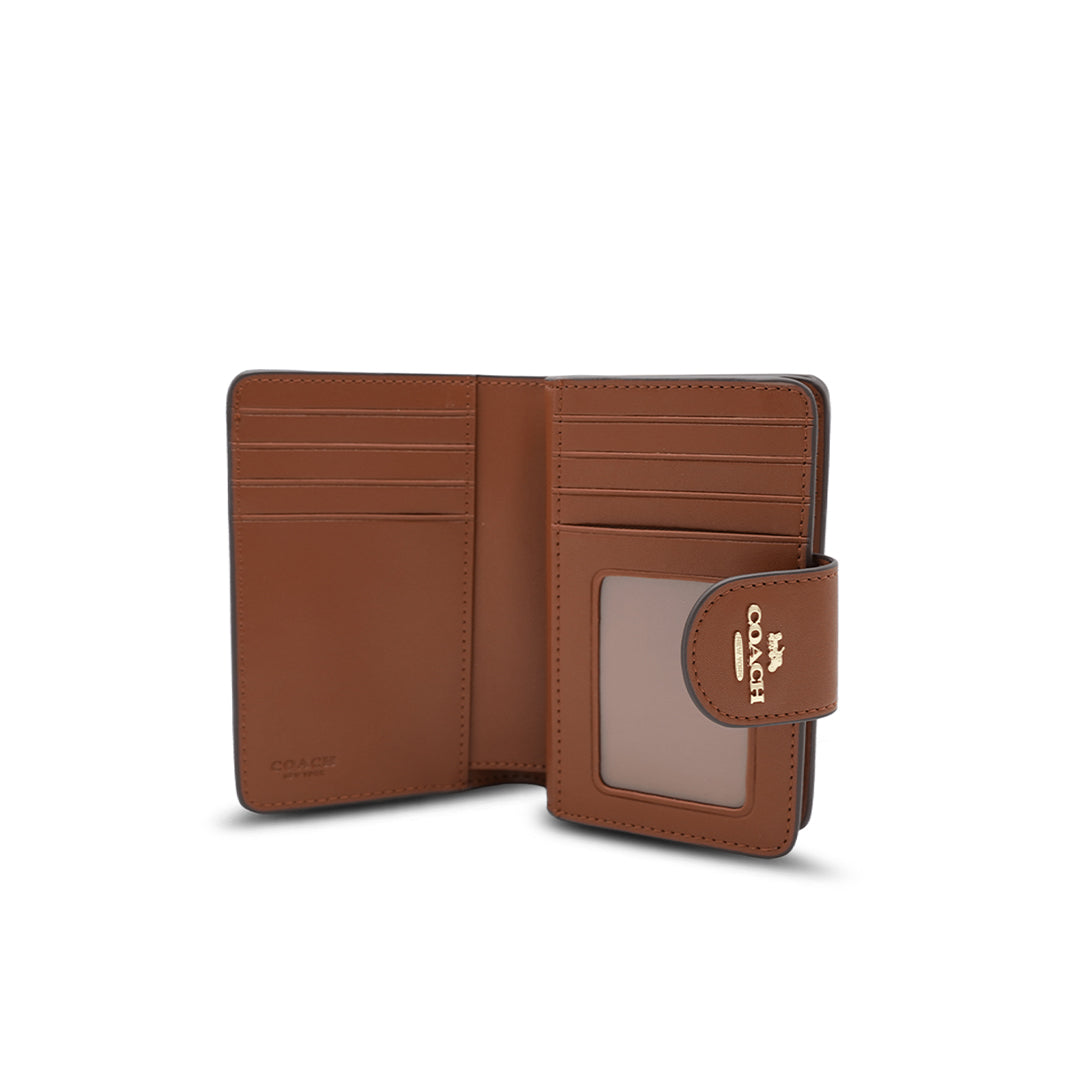 Carteira Coach Corner Zip - Castanho claro