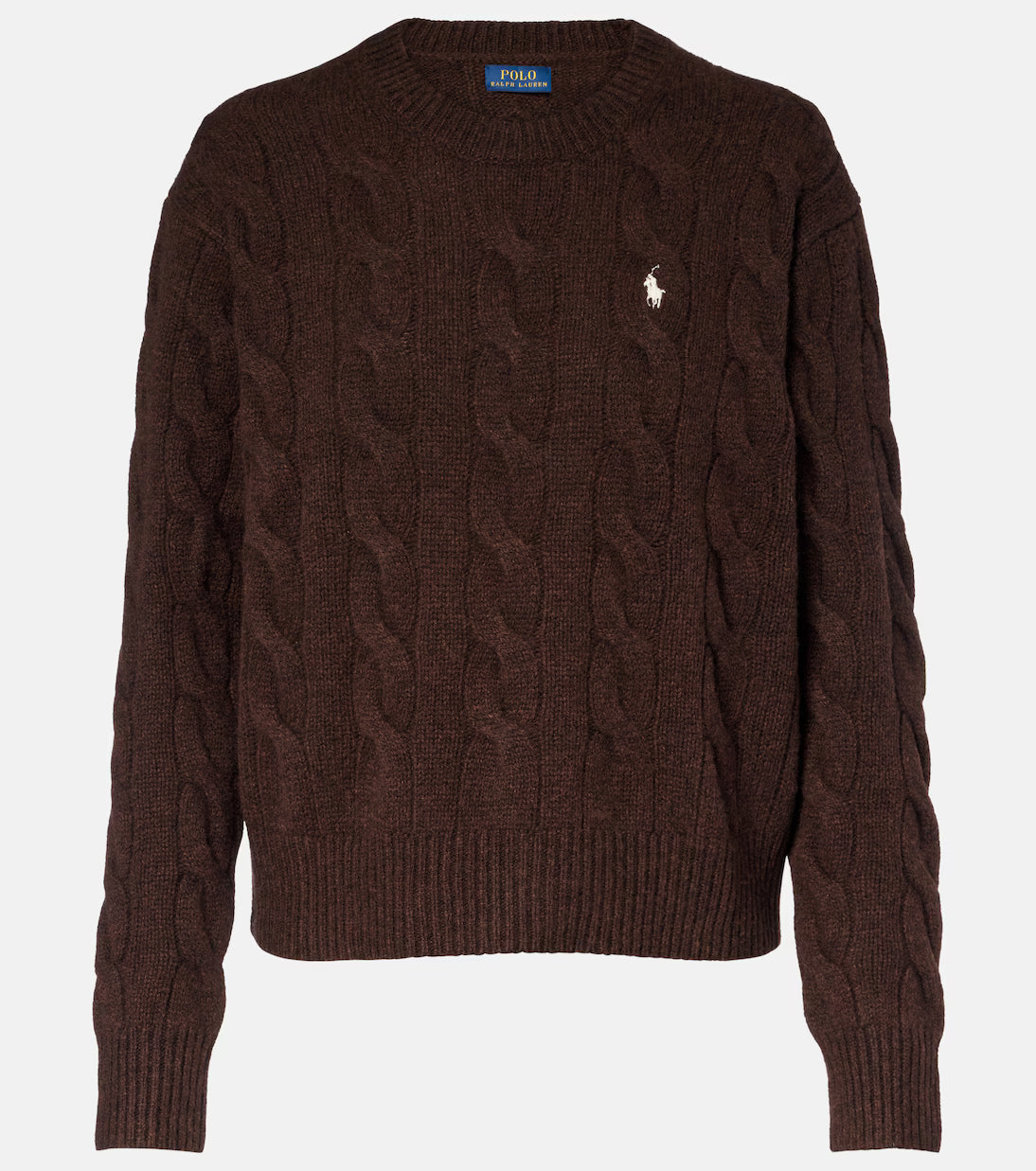 Polo Ralph Lauren em gola redonda - Castanho escuro