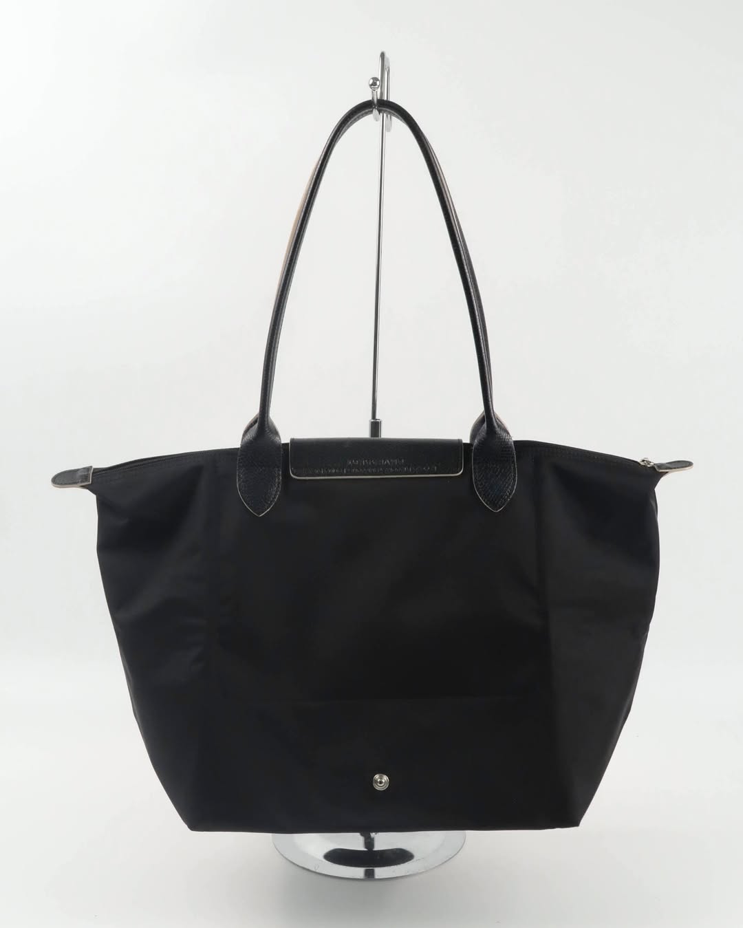 Longchamp L - Preto com acabamento em branco