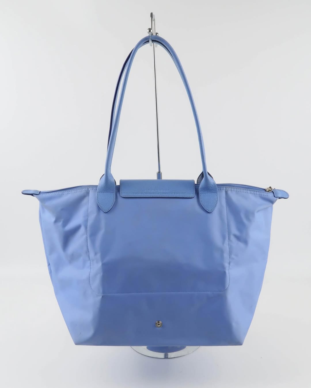 Longchamp L - Azul bebê com acabamento em azul marinho
