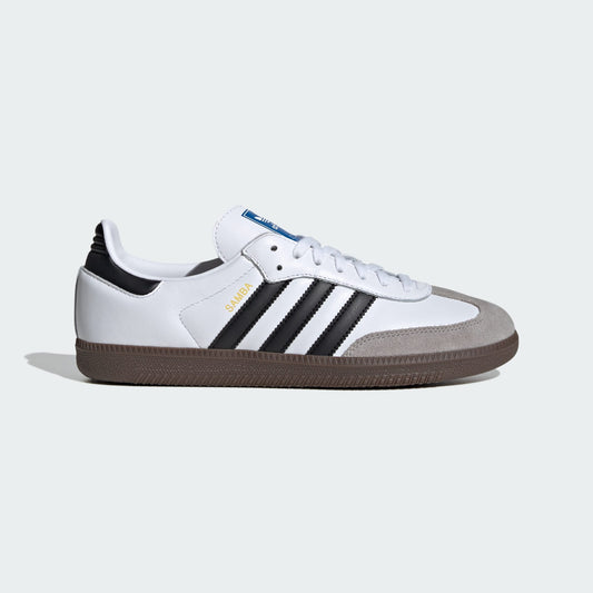 Adidas Samba OG - Branco com detalhes em preto e cinza
