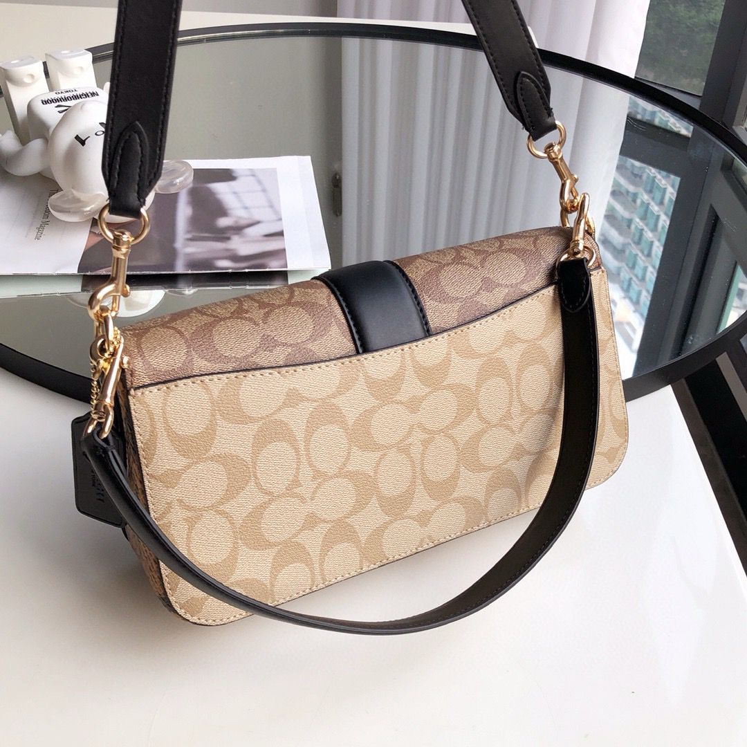 Coach Georgie Bag - Preto e bege