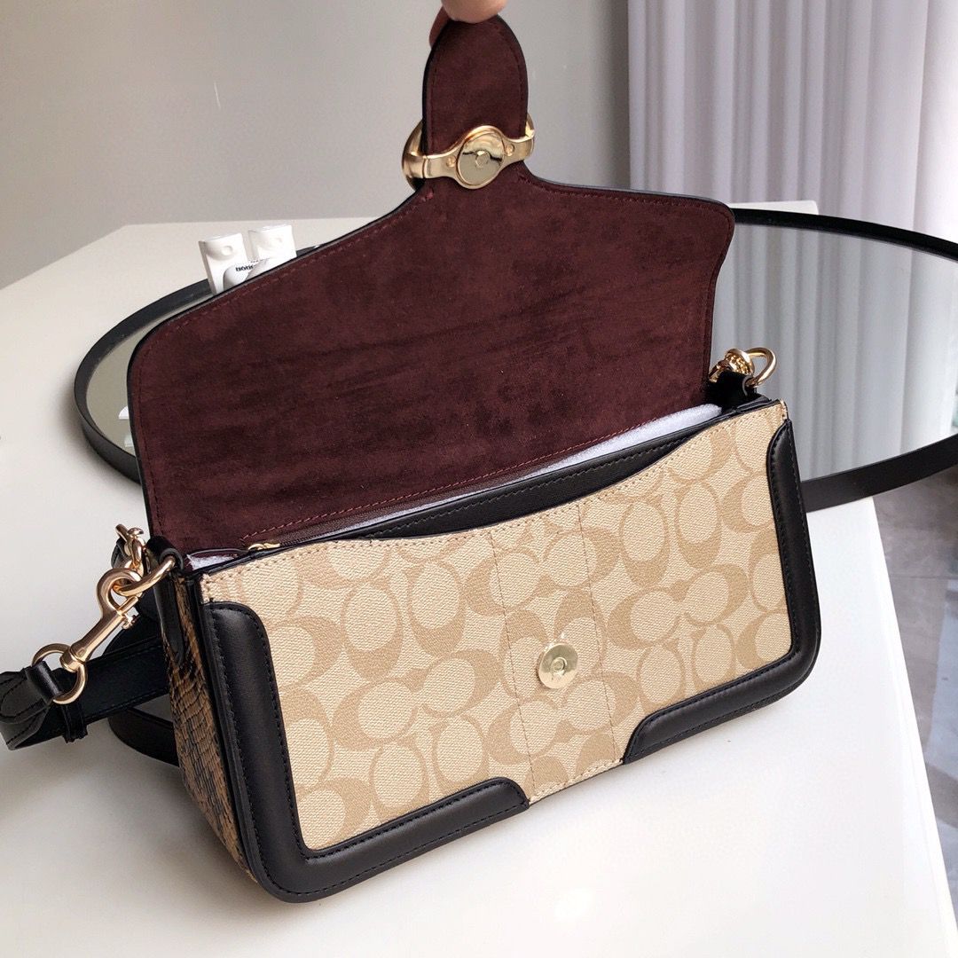 Coach Georgie Bag - Preto e bege