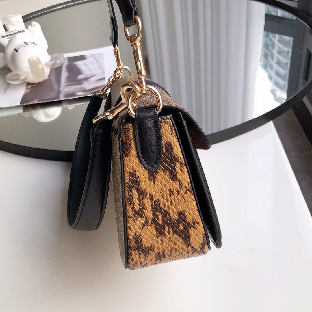 Coach Georgie Bag - Preto e bege