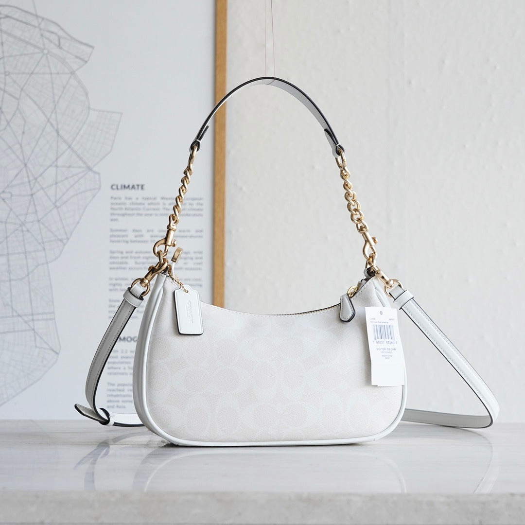 Coach Teri Shoulder Bag - Branca