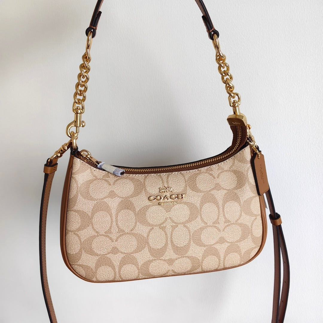 Coach Teri Shoulder Bag - Castanho claro