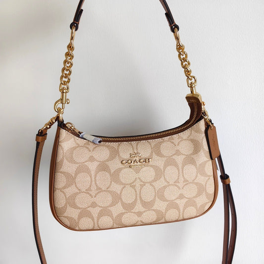 Coach Teri Shoulder Bag - Castanho claro