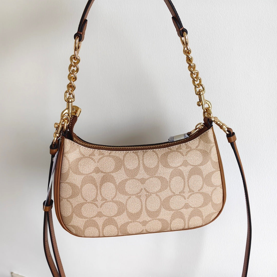 Coach Teri Shoulder Bag - Castanho claro