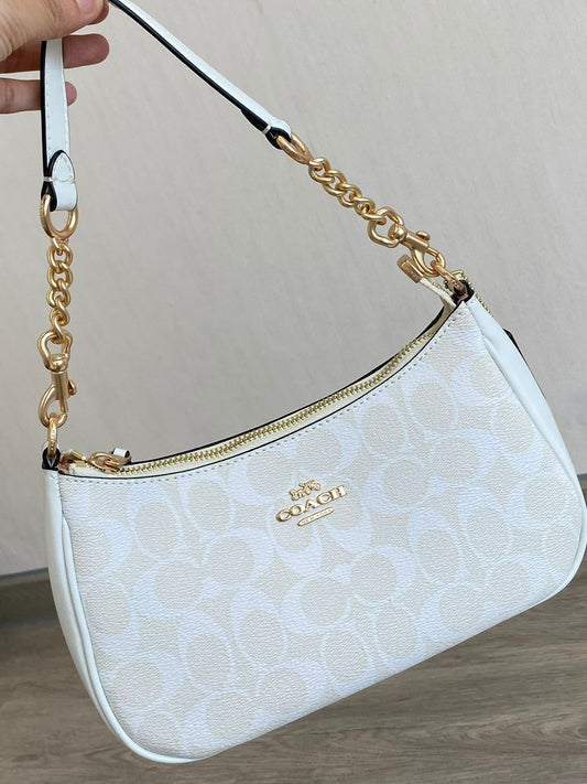 Coach Teri Shoulder Bag - Branco e marfim